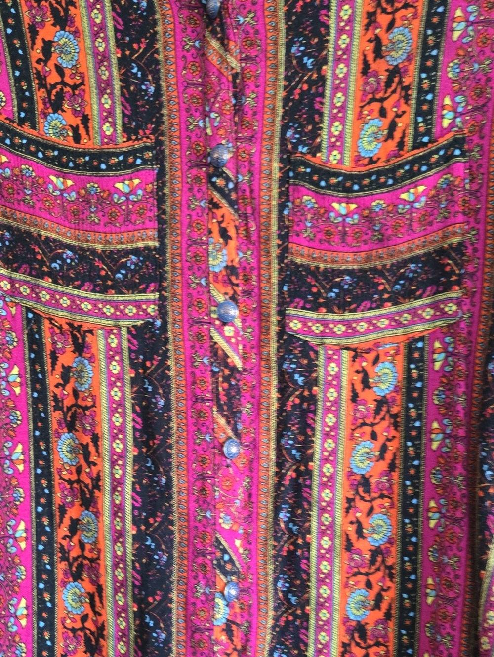 Aratta Silent Journey Button Down Long Sleeve Tunic With Embroidered Back Size S - Picture 3 of 5